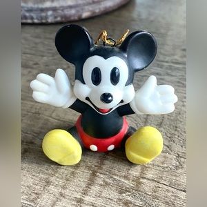 Schmid Mickey Mouse Figurine Ornament Porcelain Sitting Vtg Walt Disney Co 2”
